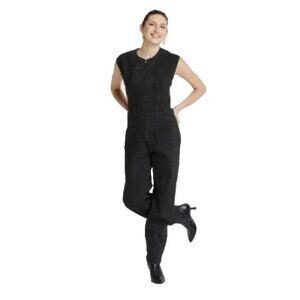 Universal Thread Women's Size 4 Black Denim Sleeveless Jumpsuit N0801